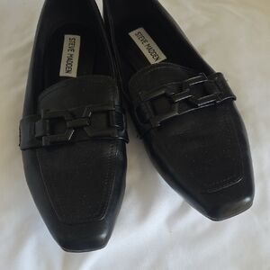 Steve Madden Black Leather Loafers